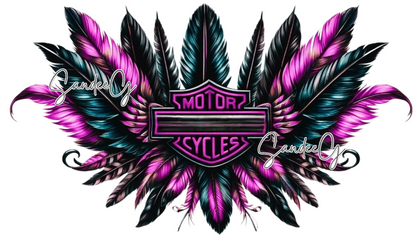 Motorcycle Feathers - UVDTF Decal for cups/hard surfaces sticker