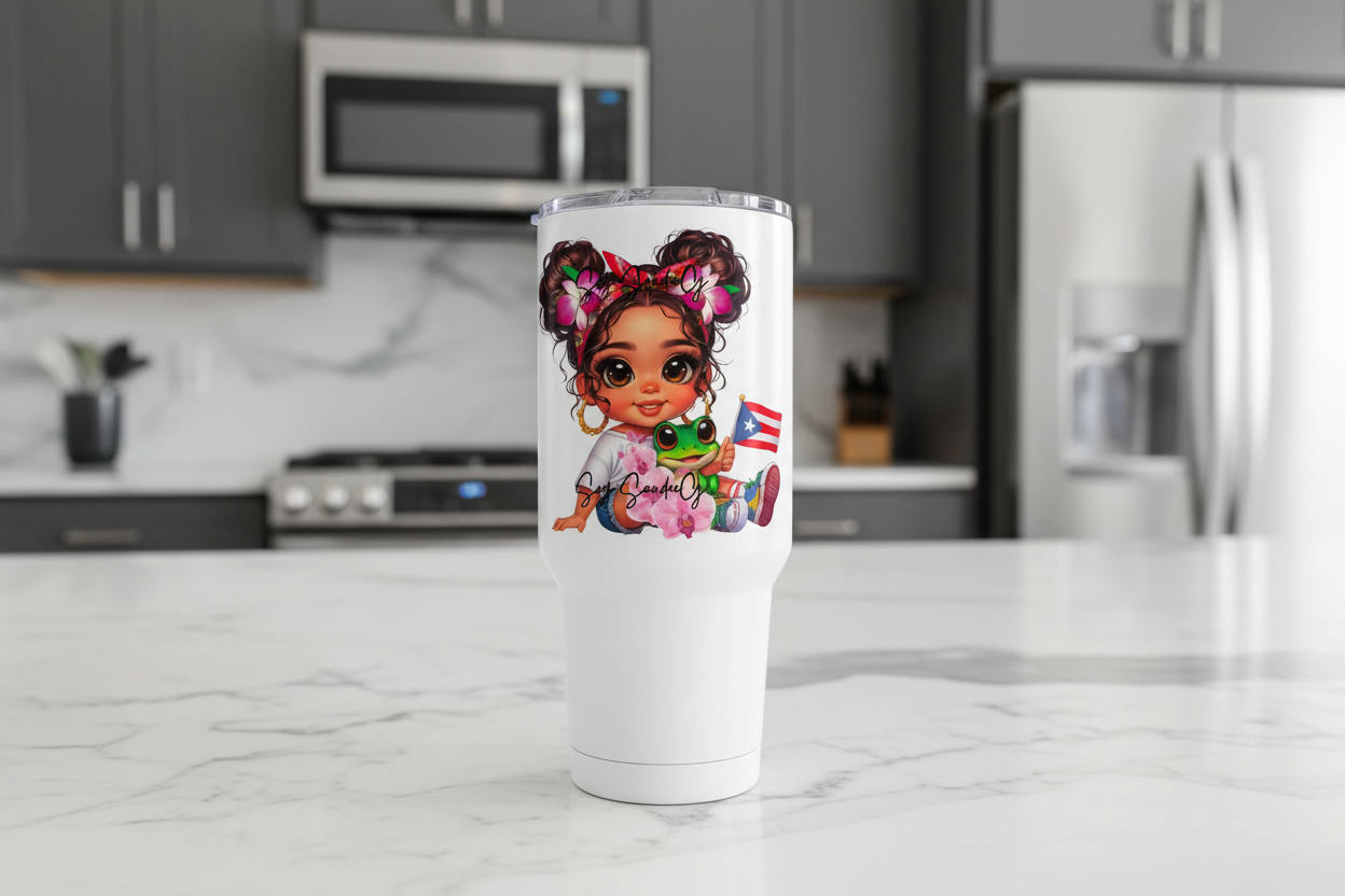 Puerto Rican Cutie #3 -  UVDTF Decal for cups/hard surfaces sticker