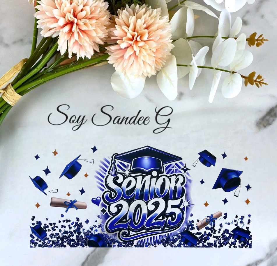 Blue Senior Grad - UVDTF Wrap for cups/hard surfaces sticker