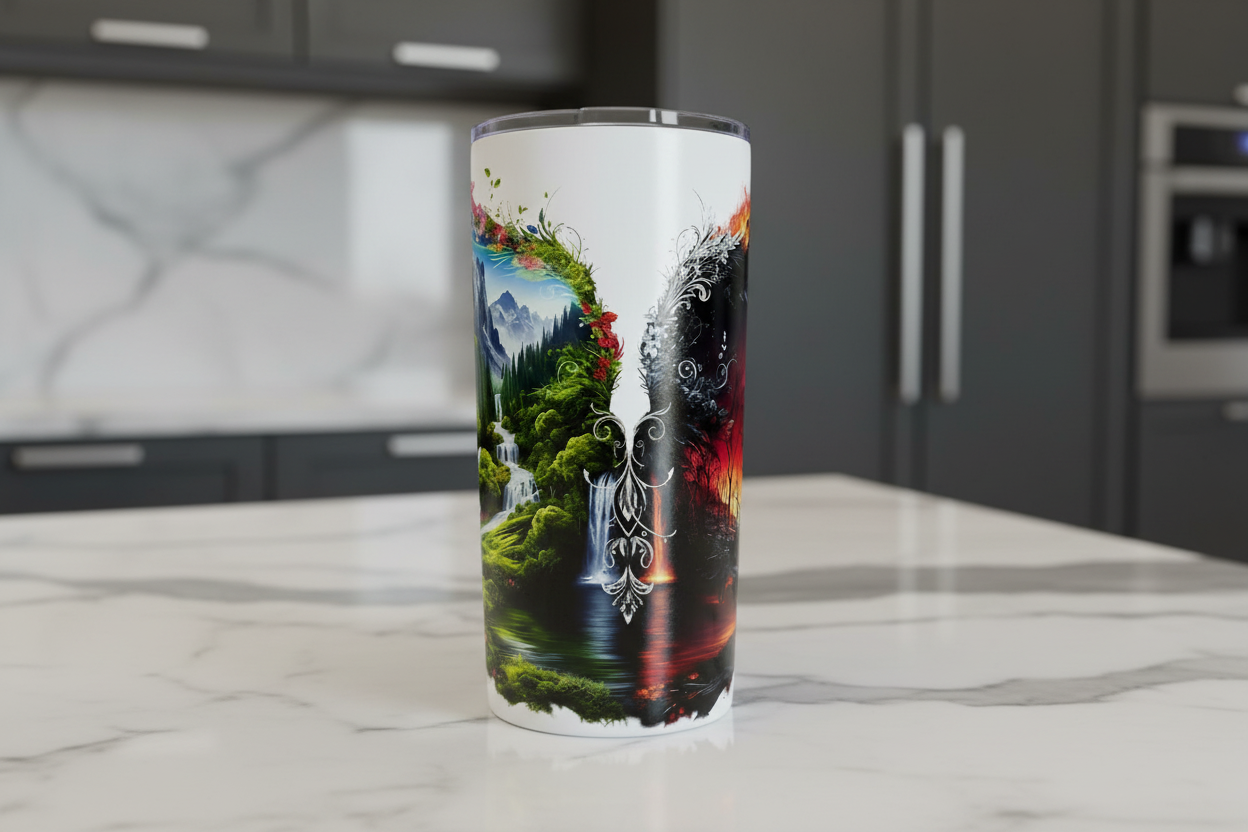Water & Fire Wings - UVDTF Decal for cups/hard surfaces sticker