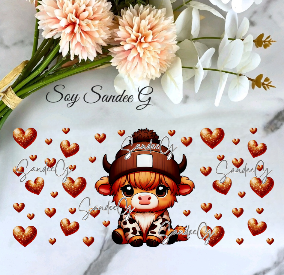 Baby Highland Cow - UVDTF Wrap for cups/hard surfaces sticker