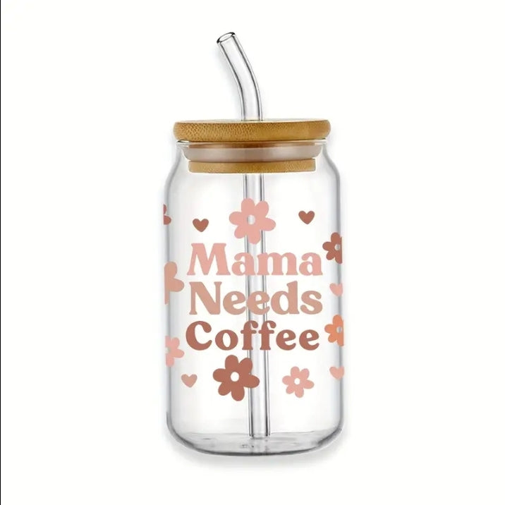 Mamá necesita café - Browns - envoltura UVDTF