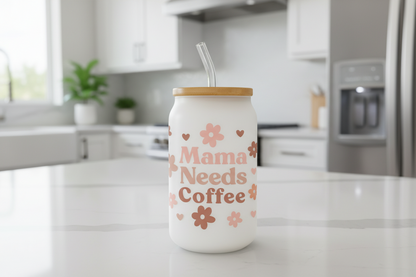 Mamá necesita café - Browns - envoltura UVDTF