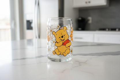 Flowered Pooh - UVDTF Wrap for cups/hard surfaces sticker