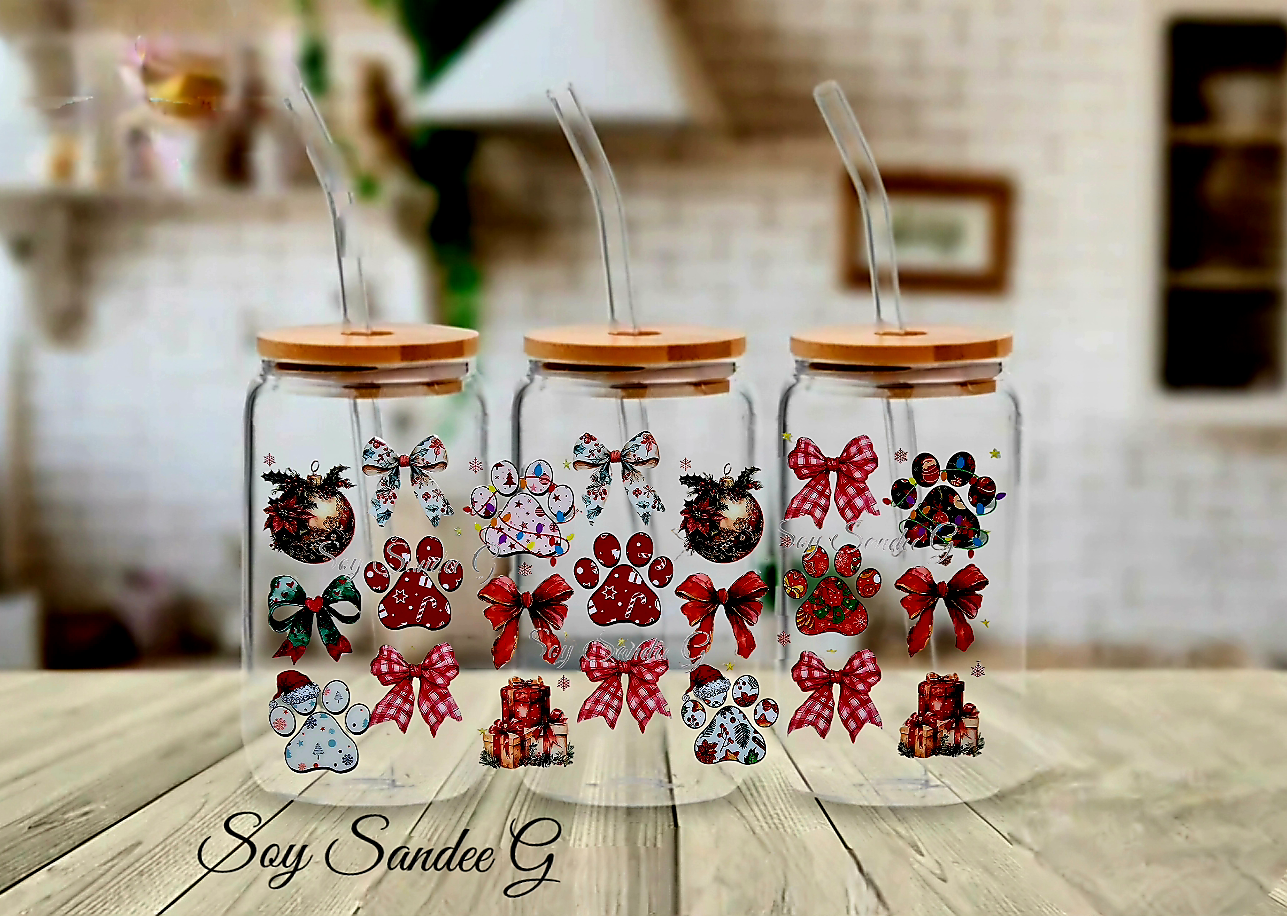 Christmas Paws - UVDTF Wrap for cups/hard surfaces sticker