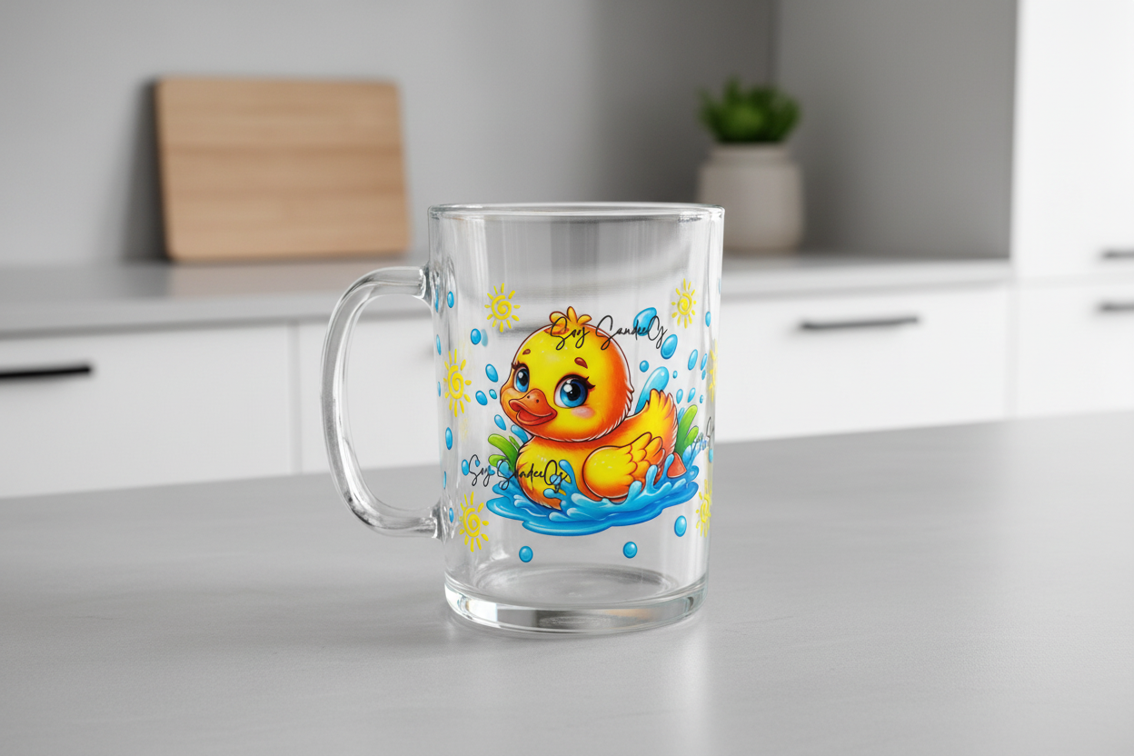 Yellow Rubber Duckie - UVDTF Wrap for cups/hard surfaces sticker