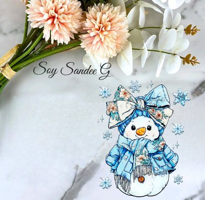Denim Snowman - UVDTF Decal for cups/hard surfaces sticker