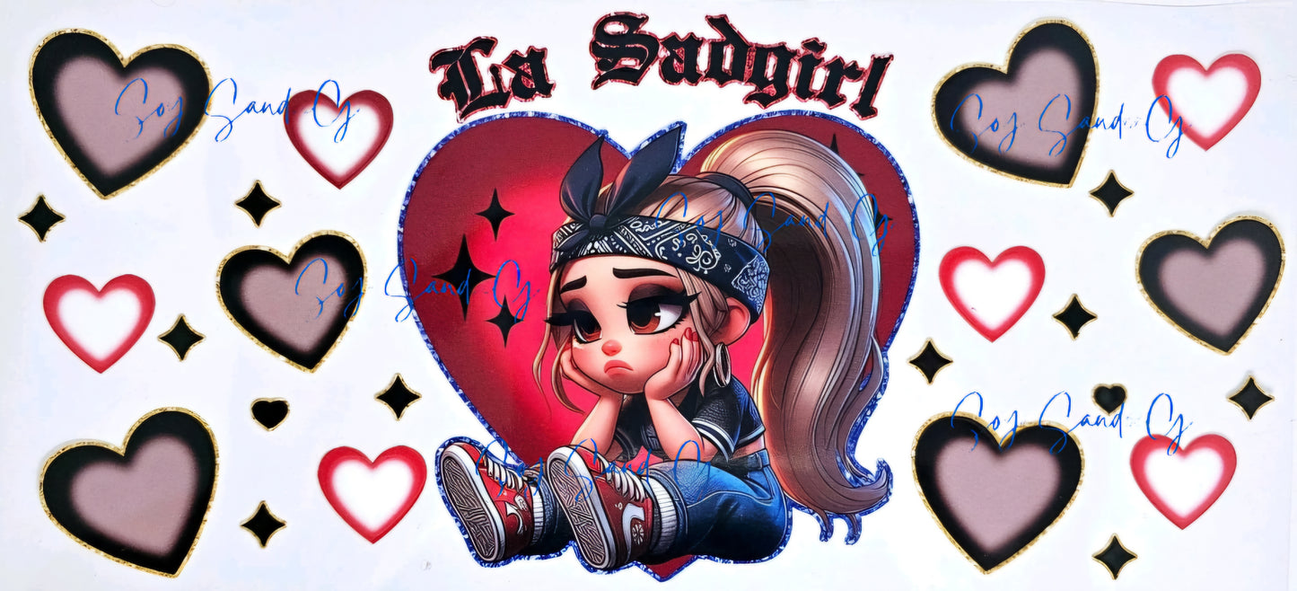 La Sadgirl - UVDTF Wrap for cups/hard surfaces sticker