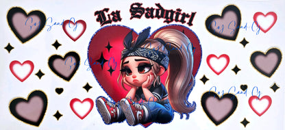 La Sadgirl - UVDTF Wrap for cups/hard surfaces sticker