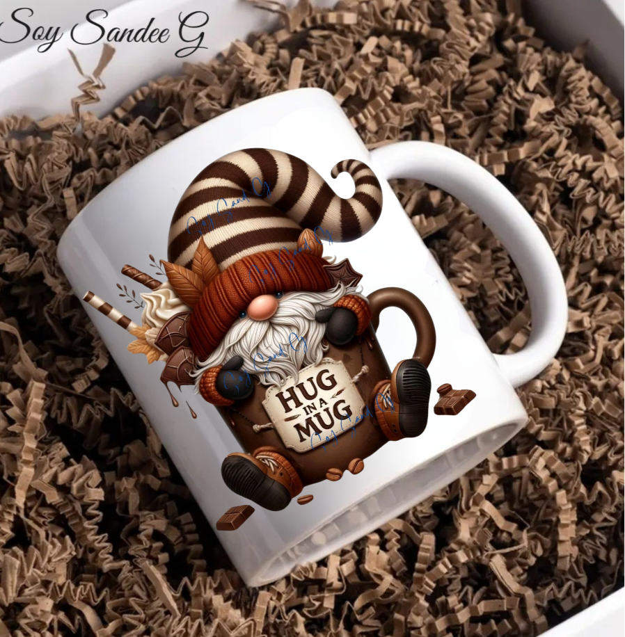 Hug a Mug Gnome - UVDTF Decal for cups/hard surfaces sticker