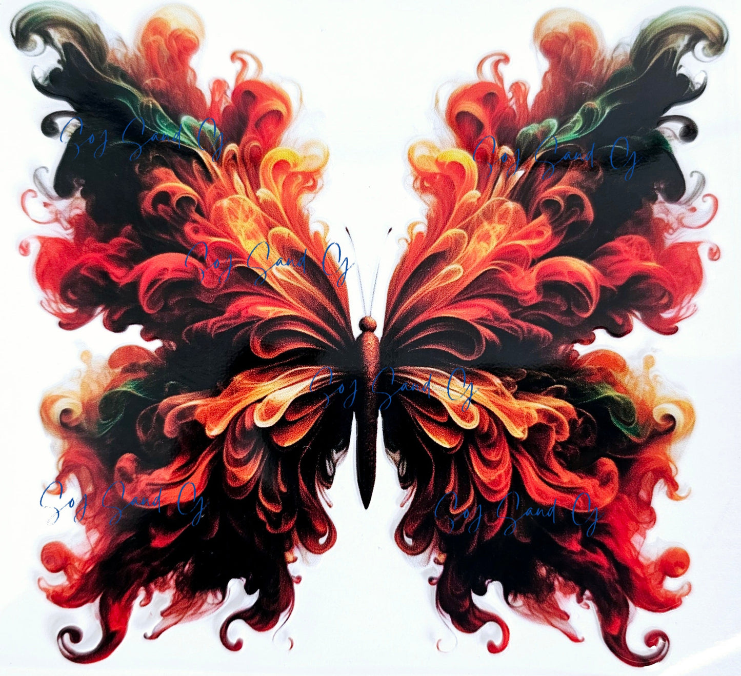 Calcomanía UVDTF Smoke Butterfly n.° 5