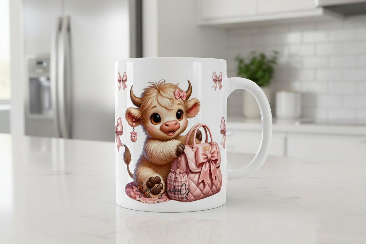 Cow & her purse - UVDTF Wrap for cups/hard surfaces sticker