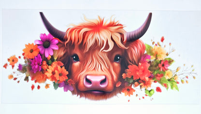 Highland Cow #4 - UVDTF Wrap for cups/hard surfaces sticker