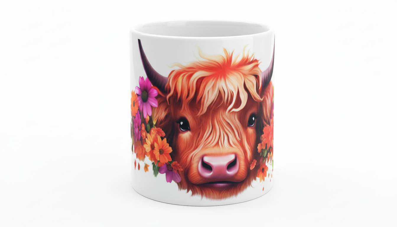 Highland Cow #4 - UVDTF Wrap for cups/hard surfaces sticker