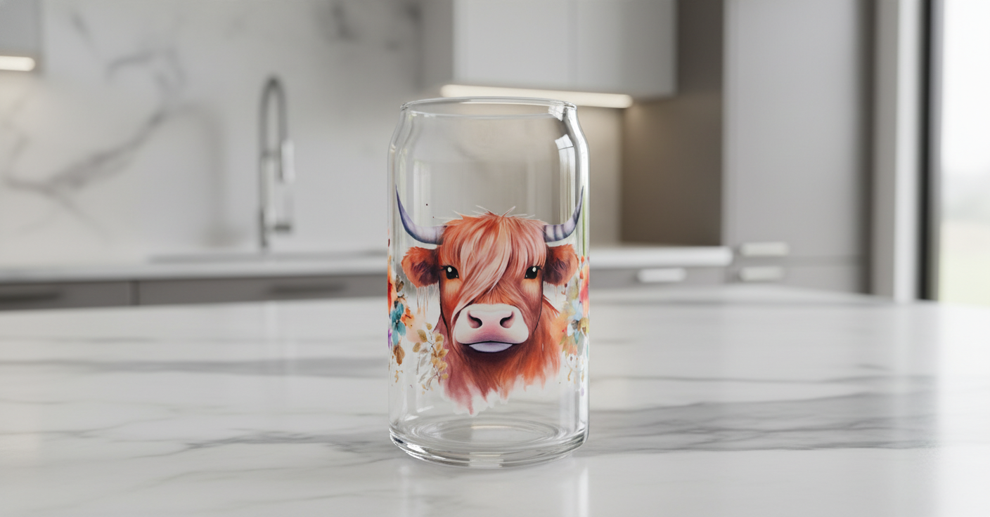 Highland Cow #2 - UVDTF Wrap for cups/hard surfaces sticker