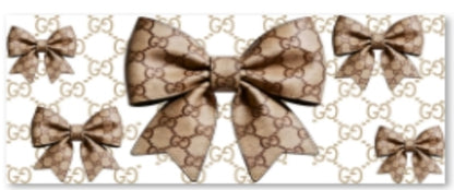 Gucci Brown Bow - UVDTF wrap for cups/hard surfaces sticker