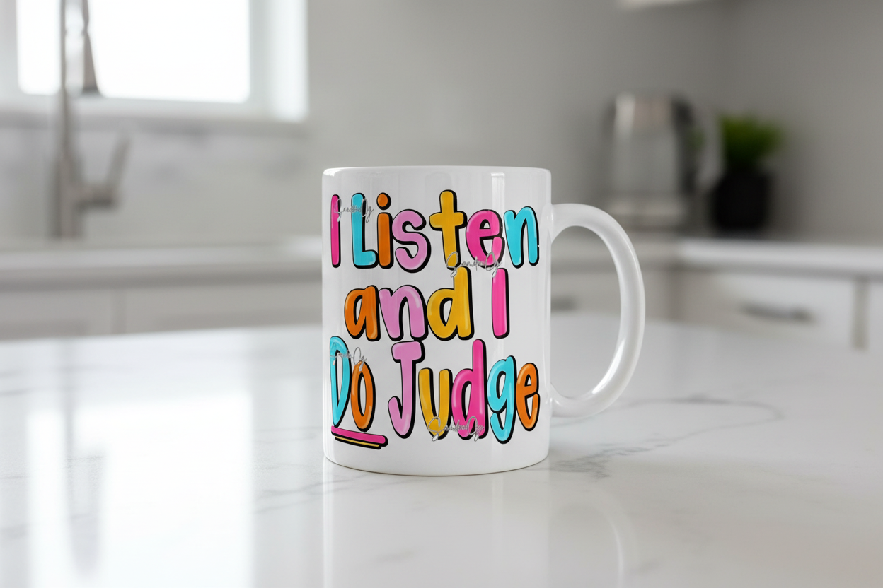 I Listen & DO Judge - UVDTF Decal for cups/hard surfaces sticker