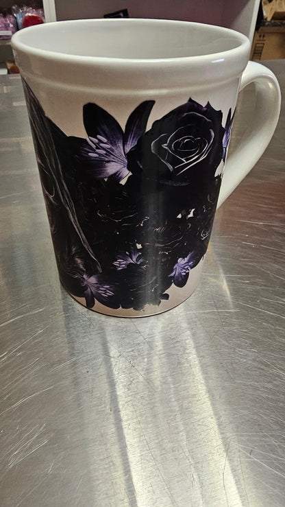 Gothic Skull &amp; Black Roses - UVDTF Wrap for cups/hard surfaces sticker