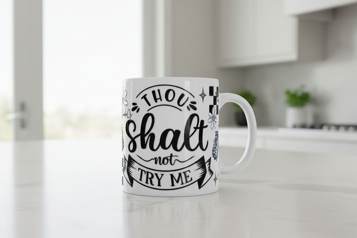 Thou Shalt Not Try Me - UVDTF Wrap for cups/hard surfaces sticker