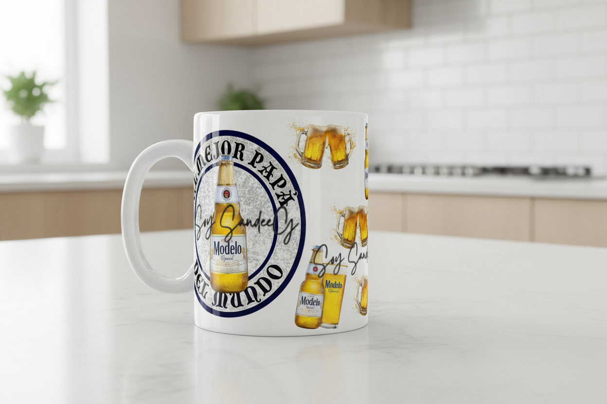 Papá Modelo - UVDTF Wrap for cups/hard surfaces sticker