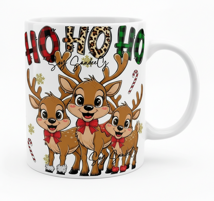 Ho Ho Ho Reindeers #2 - UVDTF Decal for cups/hard surfaces sticker