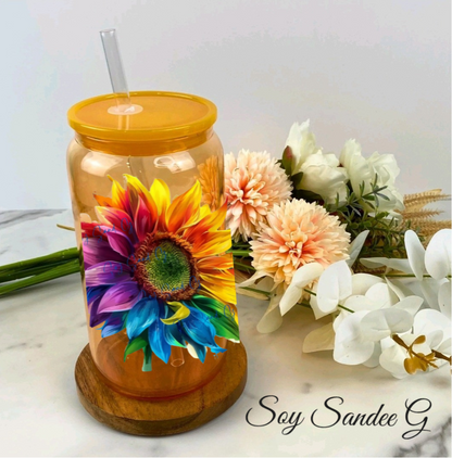 Colorful Sunflower - UVDTF Decal for cups/hard surfaces sticker
