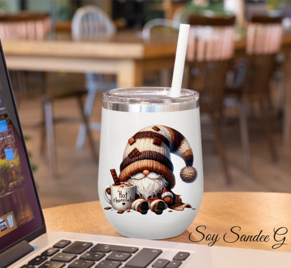 Hot Chocolate Mug Gnome - UVDTF Decal for cups/hard surfaces sticker