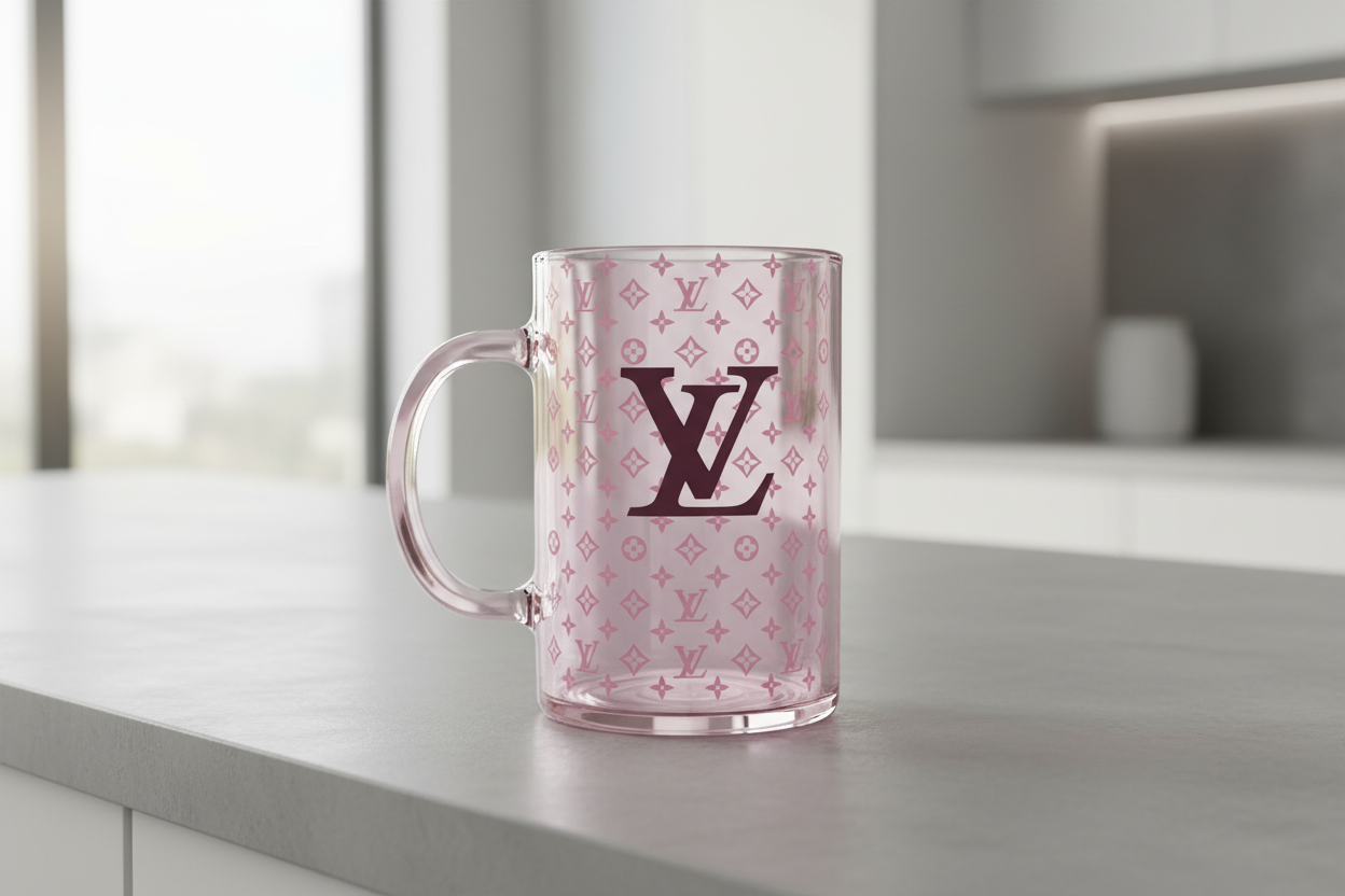 Louis Vuitton Pink - UVDTF Wrap for cups/hard surfaces sticker