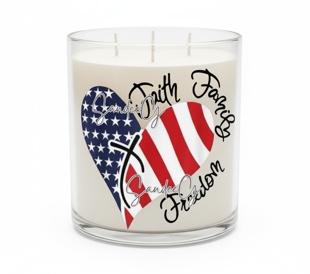 Faith, Family, Freedom Heart - UVDTF Decal for cups/hard surfaces sticker