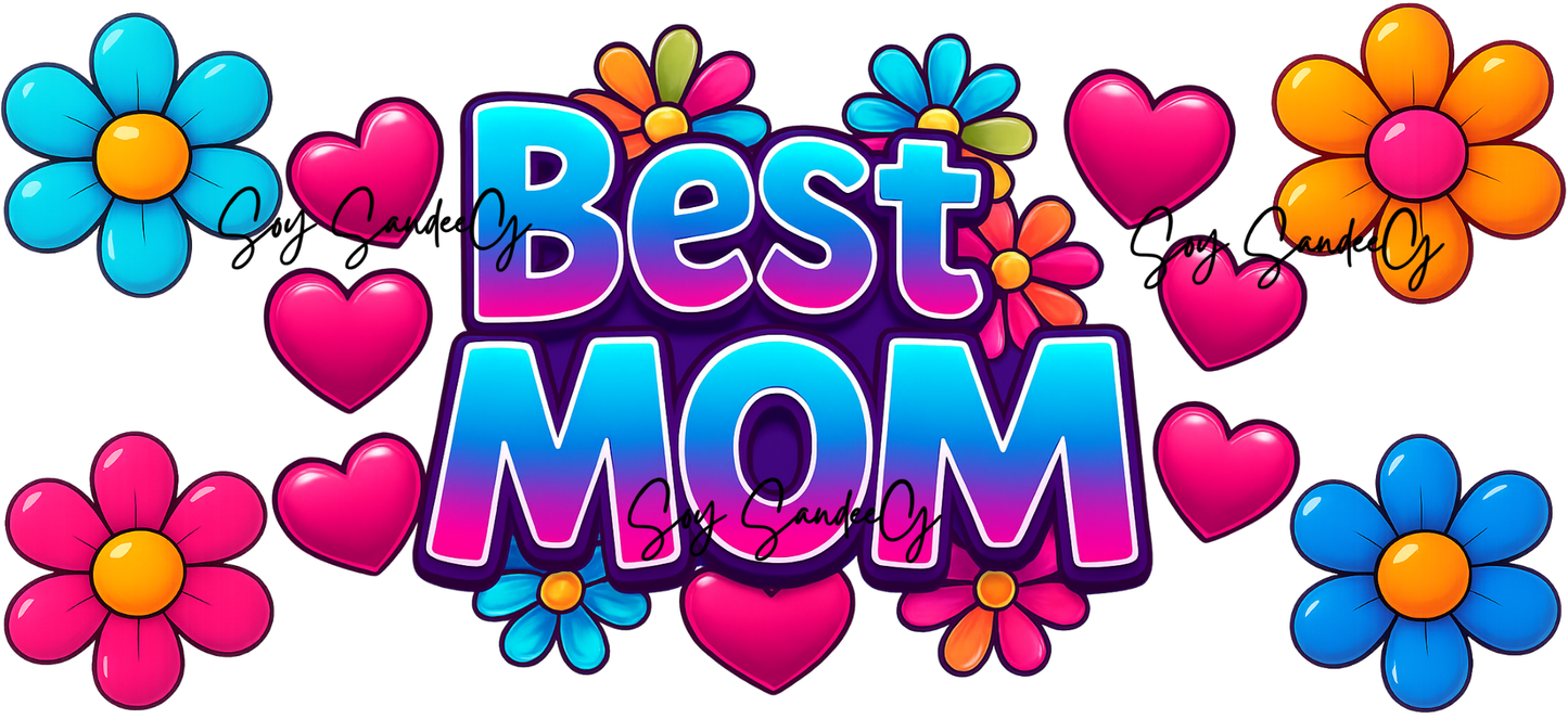 Best Mom #2 - UVDTF wrap for cups/hard surfaces sticker