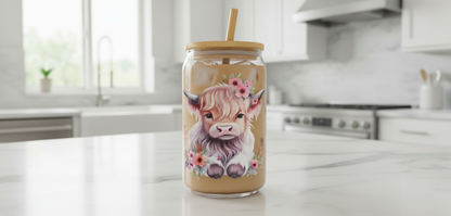 Highland Cow #8 - UVDTF Wrap for cups/hard surfaces sticker