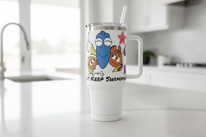 Just Keep Swimming - UVDTF wrap for cups/hard surfaces sticker