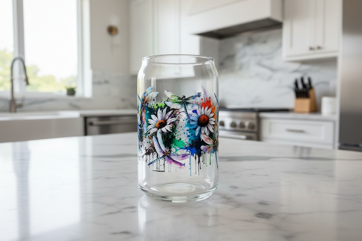 Dragonflies & Daisies - UVDTF Wrap for cups/hard surfaces sticker