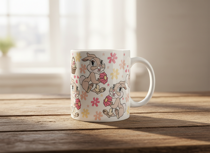 Conejito con cestas, envoltura UVDTF