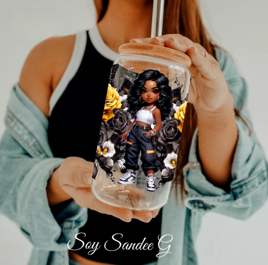 Envoltura UVDTF de Belleza Rosa Día de los Muertos