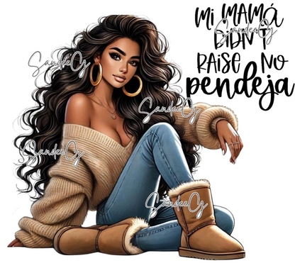 Mi Mamá Didn't Raise No Pendeja - UVDTF Decal for cups/hard surfaces sticker