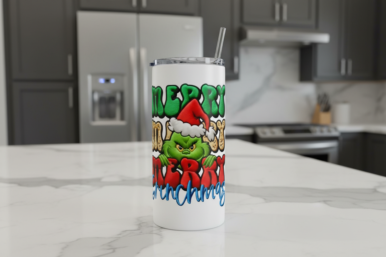 Merry Merry Merry Grinchmas - UVDTF Decal for cups/hard surfaes sticker