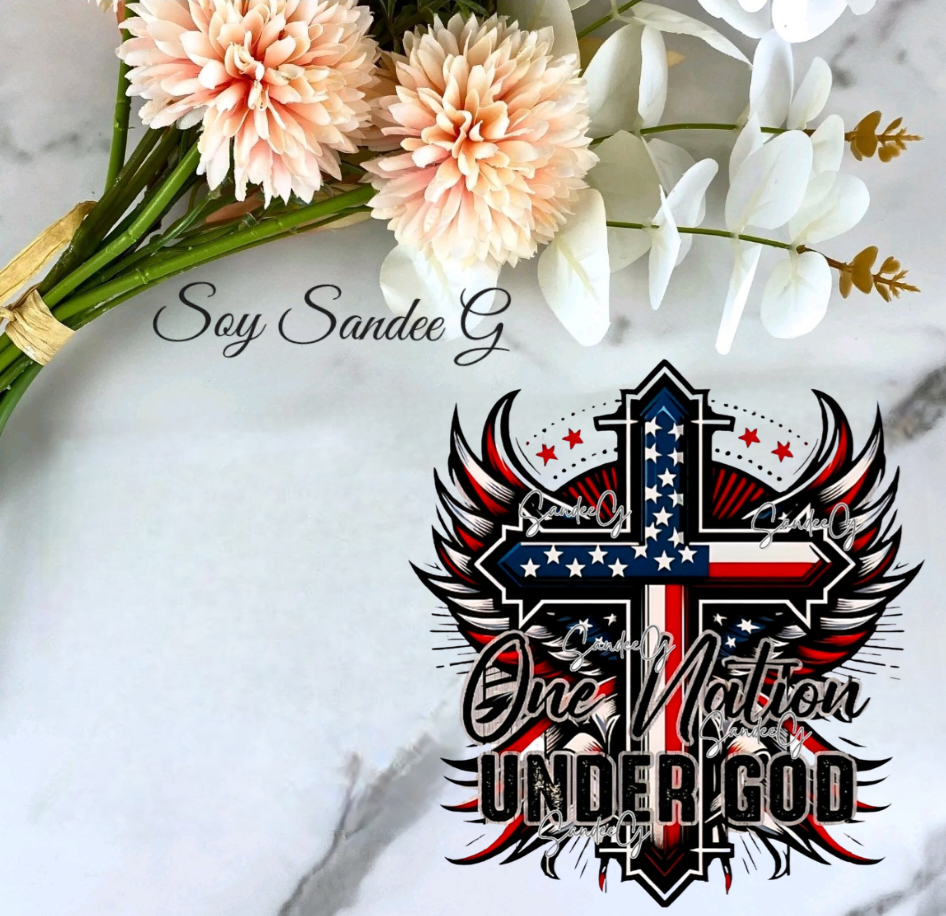 One Nation Under God - UVDTF Decal for cups/hard surfaces sticker