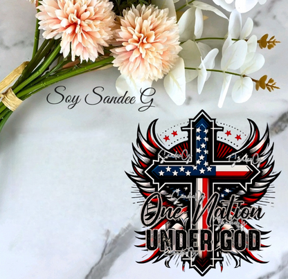 One Nation Under God - UVDTF Decal for cups/hard surfaces sticker