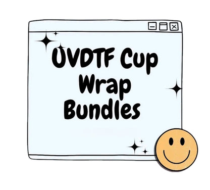 Bundle Pack of UVDTF wrap or decals for cups/hard surfaces sticker