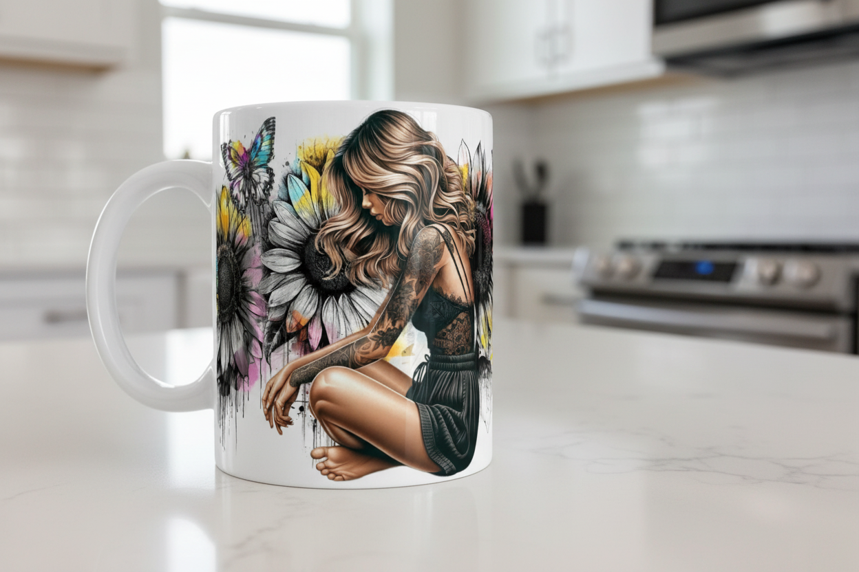 Just Breathe Sunflowers - UVDTF Wrap for cups/hard surfaces sticker