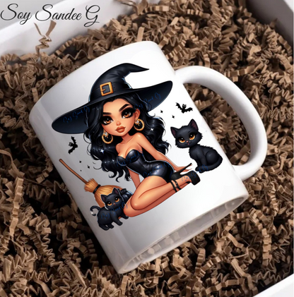 Sexy Latina Witch Black - UVDTF Decal for cups/hard surfaces sticker