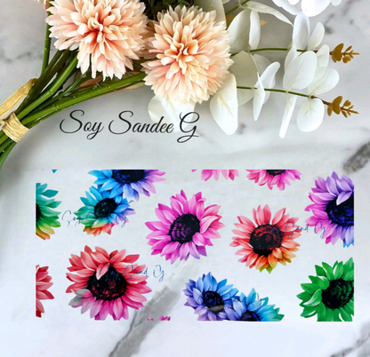Colorful Daisies - UVDTF Wrap fo rcups/hard surfaces sticker