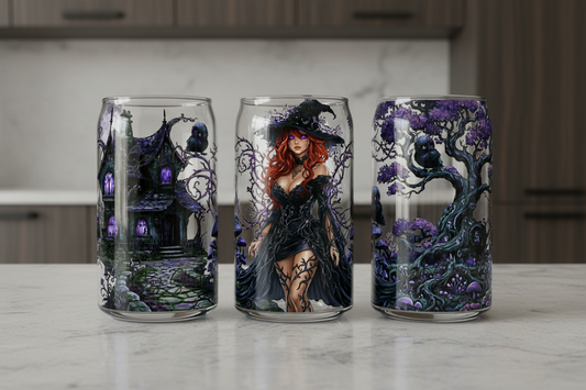 Purple Tree Witch - UVDTF wrap for cups/hard surfaces sticker