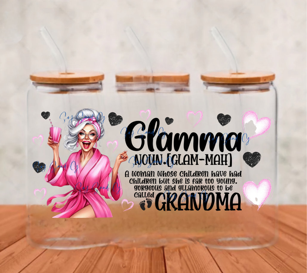 Glamma #3 - UVDTF Wrap for 16oz Cup/Hard Surfaces