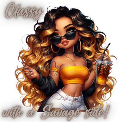 Classy with a Side of Savage - UVDTF Decal for cups/hard surfaces sticker