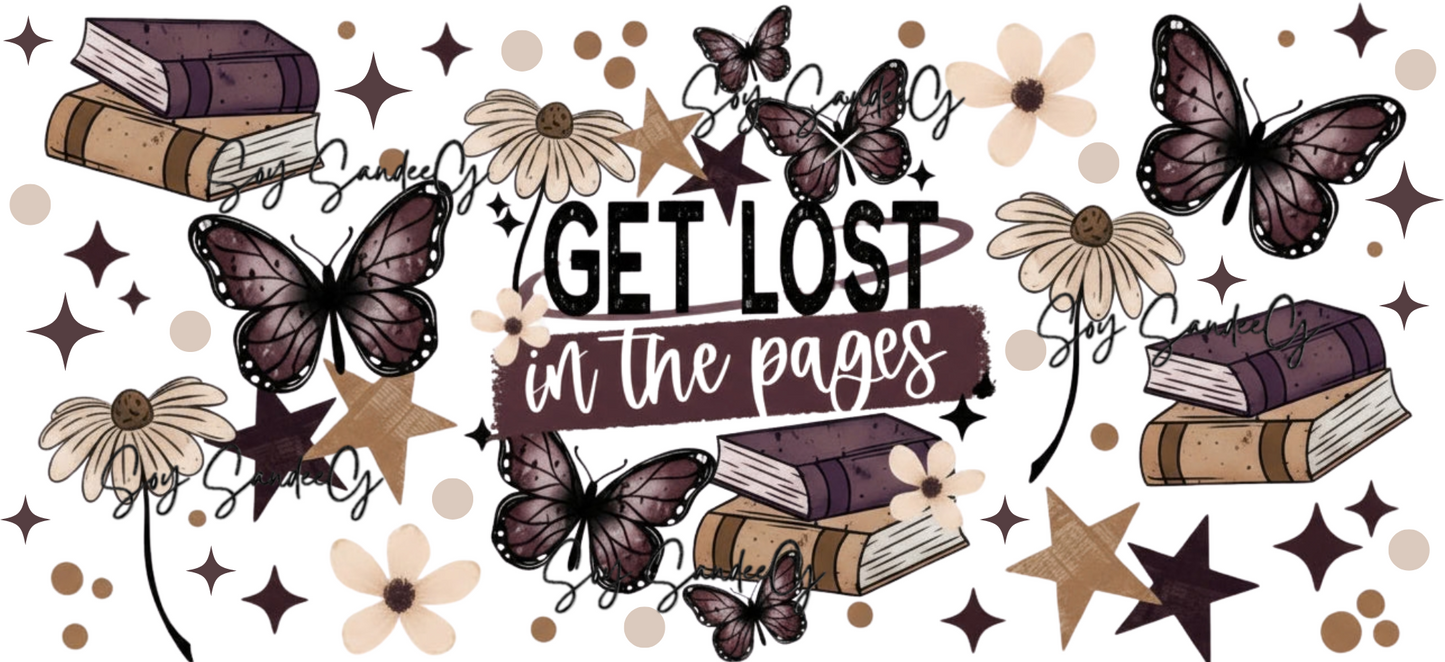 Get Lost In The Pages - UVDTF wrap for cups/hard surfaces sticker