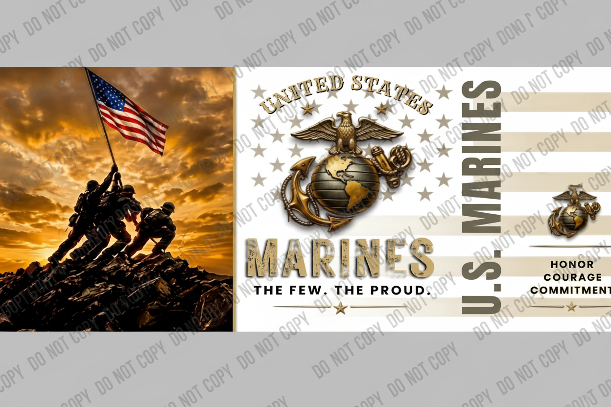 Marines - UVDTF Wrap for cups/hard surfaces sticker