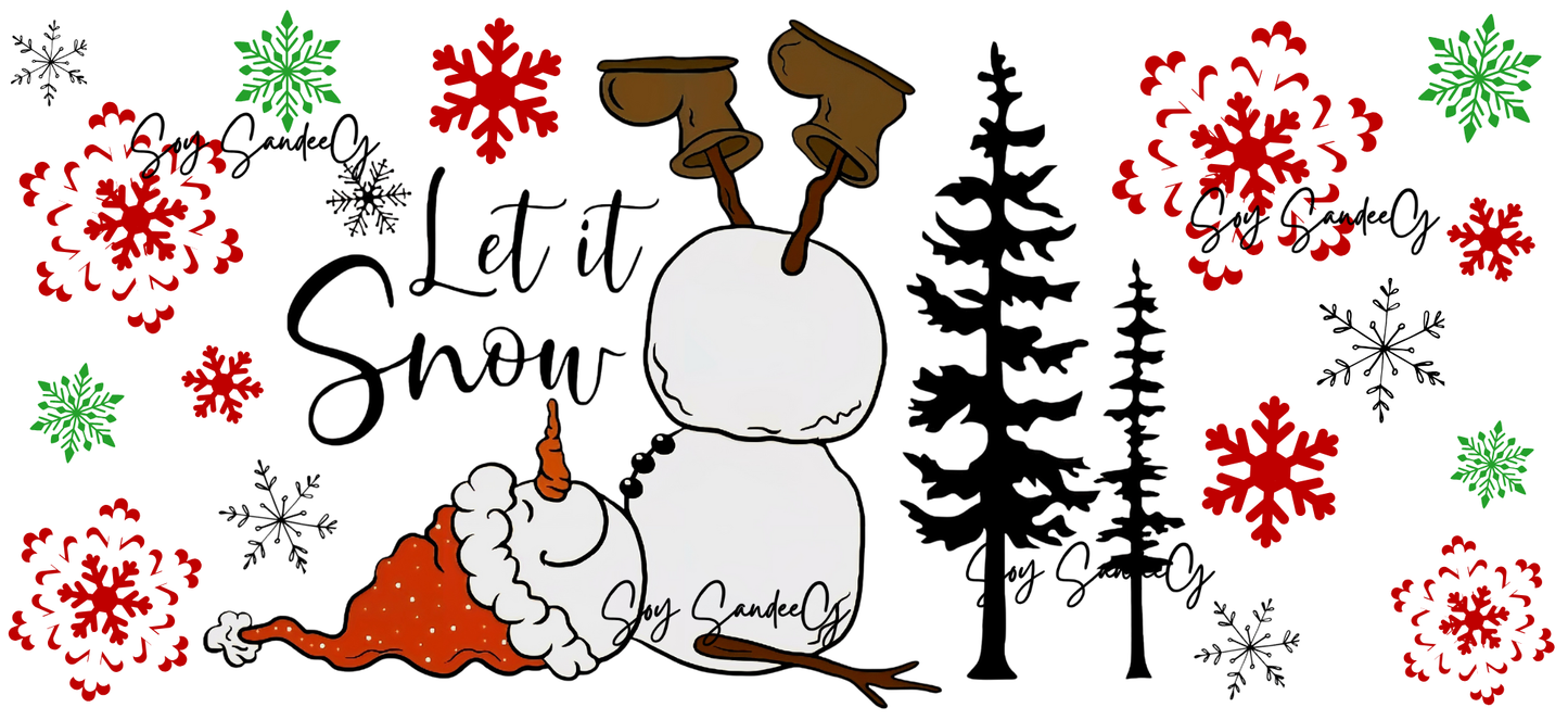Let it Snow - UVDTF Wrap for cups/hard surfaces sticker