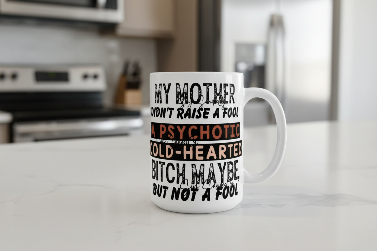 My Mother Didn't Raise A Fool - UVDTF Decal for cups/hard surfaces sticker